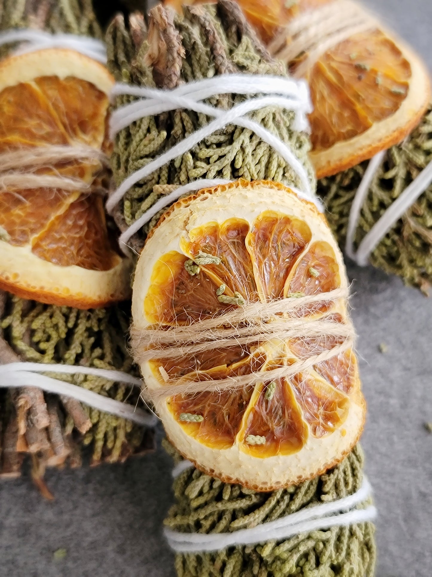 Juniper Sage Stick with Dried Orange